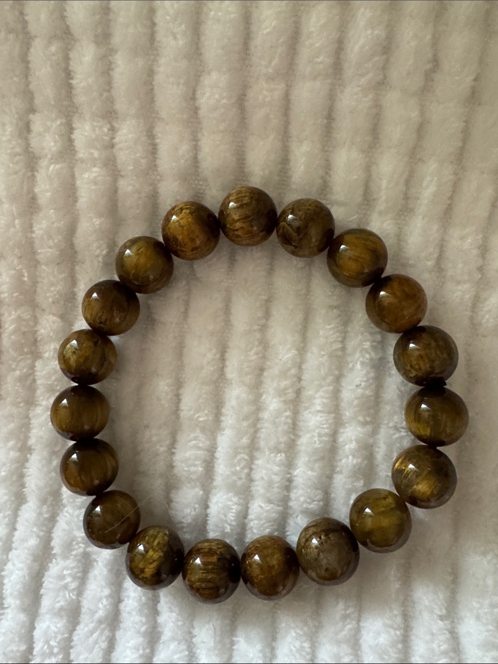 Bracelet Yellow Pitersite Beaded Stretch Bracelet 200.00 ctw. Fits 6.5 -7 wrist